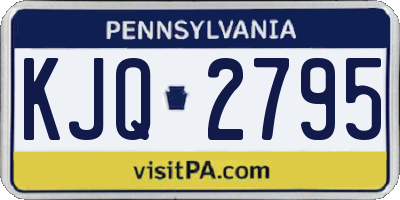 PA license plate KJQ2795