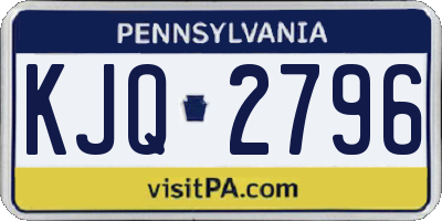PA license plate KJQ2796