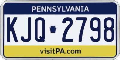 PA license plate KJQ2798