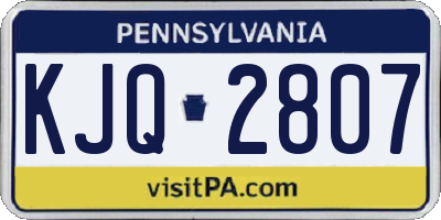 PA license plate KJQ2807