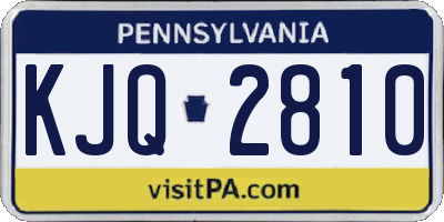 PA license plate KJQ2810