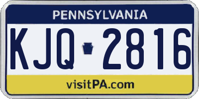 PA license plate KJQ2816