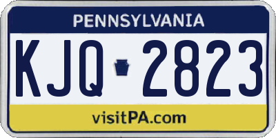 PA license plate KJQ2823