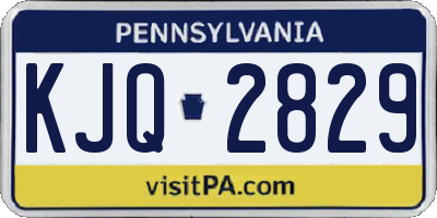 PA license plate KJQ2829