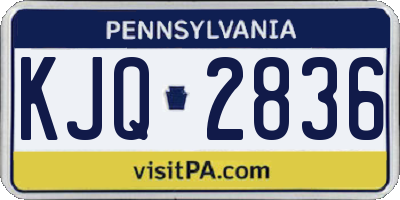 PA license plate KJQ2836
