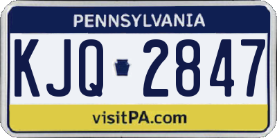 PA license plate KJQ2847