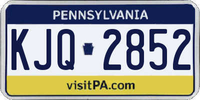 PA license plate KJQ2852