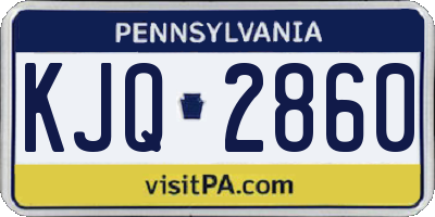 PA license plate KJQ2860