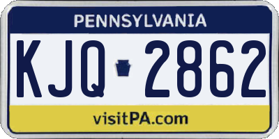 PA license plate KJQ2862