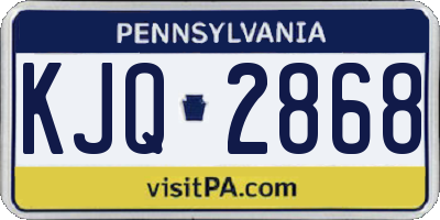 PA license plate KJQ2868