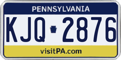 PA license plate KJQ2876