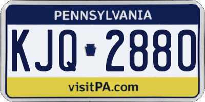 PA license plate KJQ2880