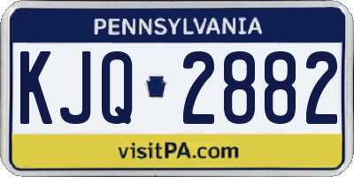 PA license plate KJQ2882