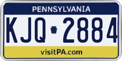 PA license plate KJQ2884