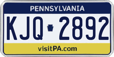 PA license plate KJQ2892