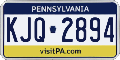 PA license plate KJQ2894