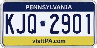 PA license plate KJQ2901