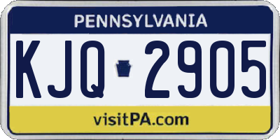 PA license plate KJQ2905
