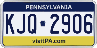 PA license plate KJQ2906