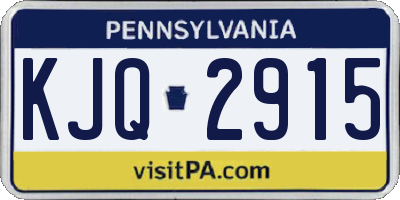 PA license plate KJQ2915