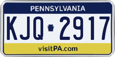 PA license plate KJQ2917