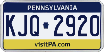 PA license plate KJQ2920