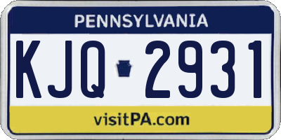 PA license plate KJQ2931
