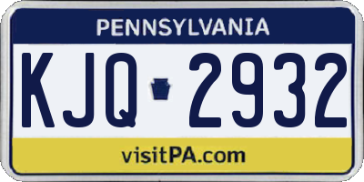 PA license plate KJQ2932