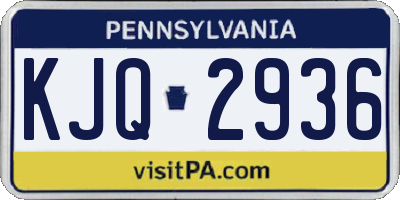 PA license plate KJQ2936