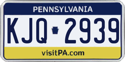 PA license plate KJQ2939