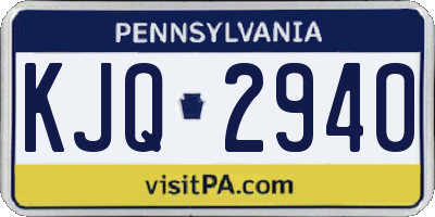 PA license plate KJQ2940