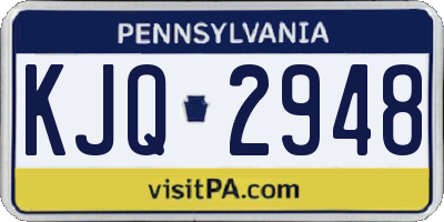 PA license plate KJQ2948