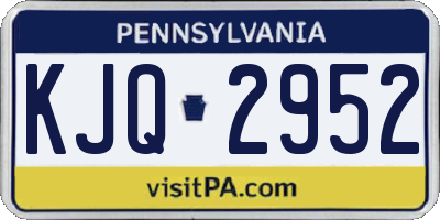 PA license plate KJQ2952