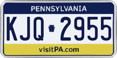 PA license plate KJQ2955