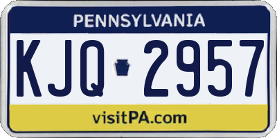 PA license plate KJQ2957