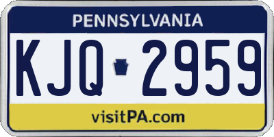 PA license plate KJQ2959