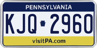 PA license plate KJQ2960