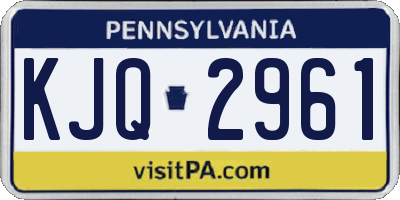 PA license plate KJQ2961
