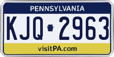 PA license plate KJQ2963