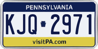 PA license plate KJQ2971