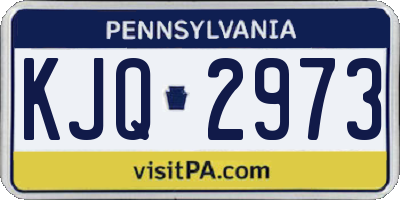 PA license plate KJQ2973