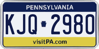 PA license plate KJQ2980