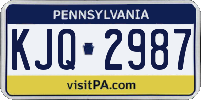 PA license plate KJQ2987