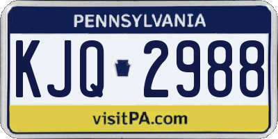 PA license plate KJQ2988