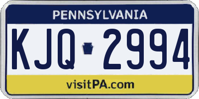 PA license plate KJQ2994