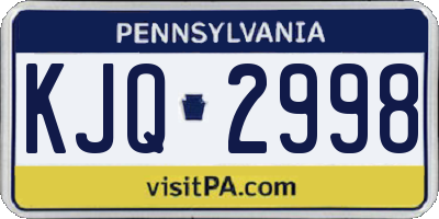 PA license plate KJQ2998