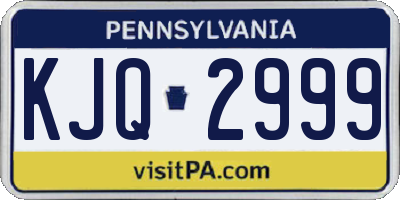 PA license plate KJQ2999