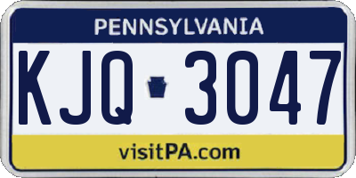 PA license plate KJQ3047