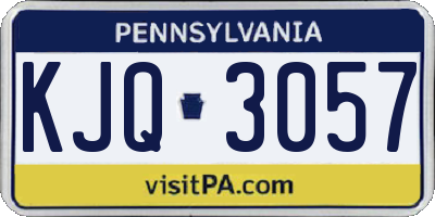 PA license plate KJQ3057