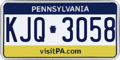 PA license plate KJQ3058